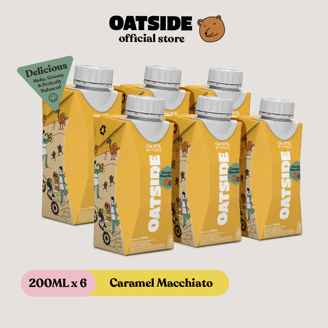 OATSIDE Caramel Machiato (6 x 200ml) (Kemasan Tutup Botol)