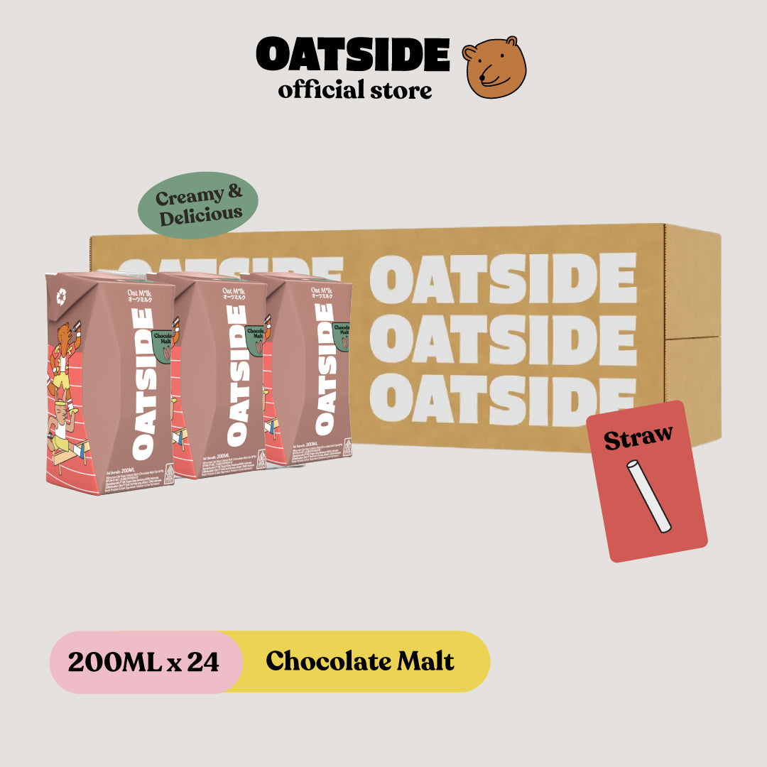 OATSIDE Chocolate Malt (24 x 200ml) (Kemasan Sedotan)