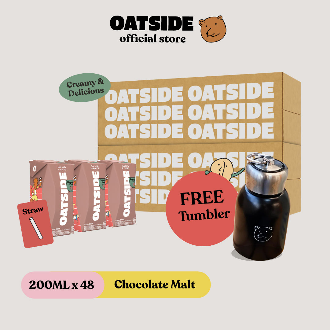 OATSIDE Chocolate Malt (48 x 200ml) (Kemasan Sedotan) FREE Tumblr