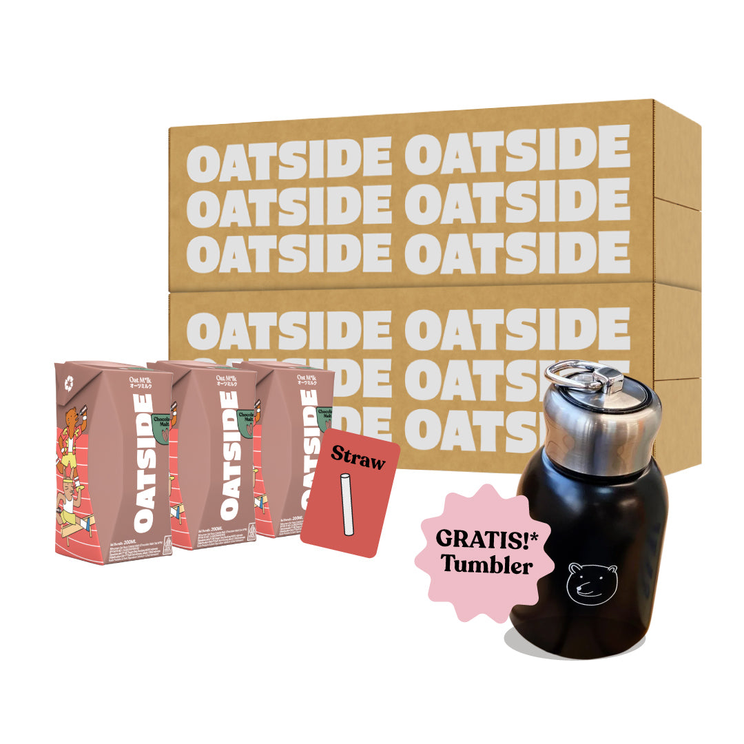 OATSIDE Chocolate Malt (48 x 200ml) (Kemasan Sedotan) FREE Tumblr