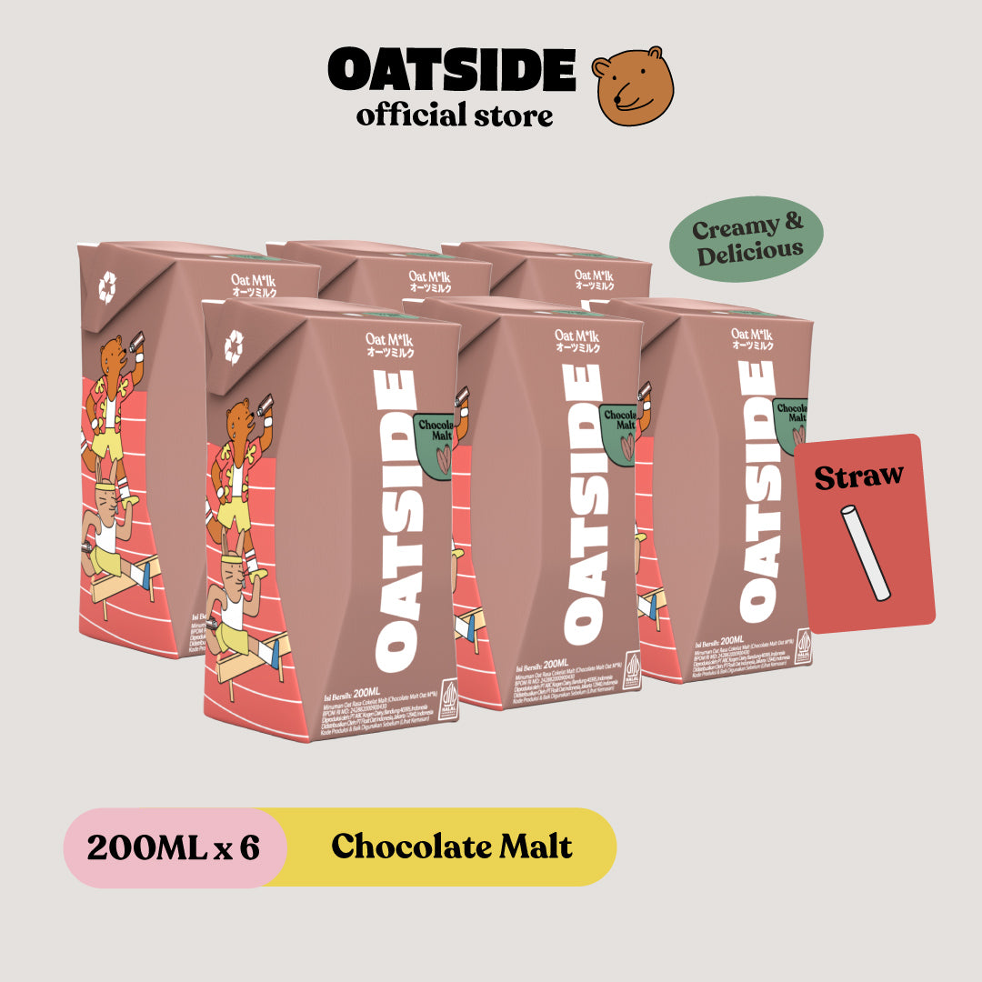 OATSIDE Chocolate Malt (200mlx6) (Kemasan dengan Sedotan)