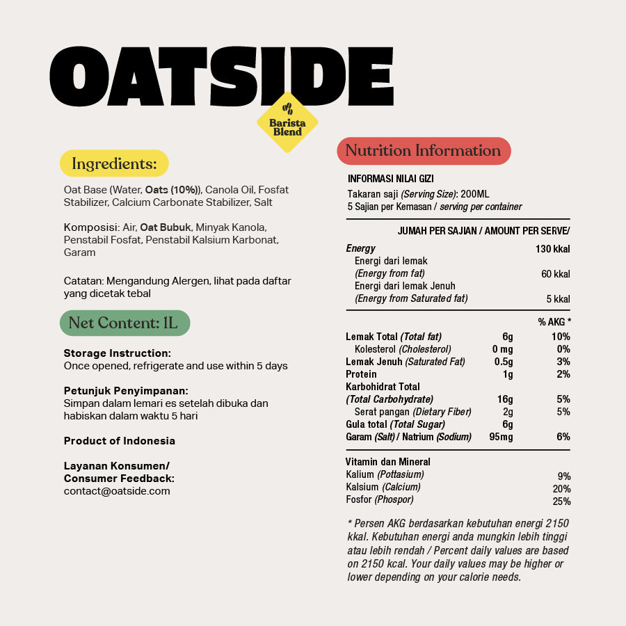 OATSIDE Mixed Barista Blend & Chocolate (2 x 1000ml)