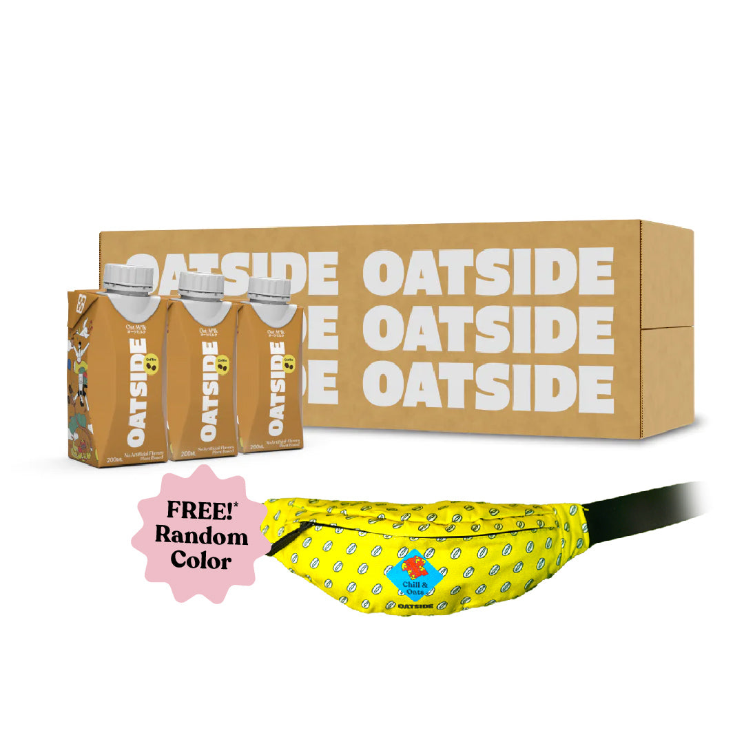 OATSIDE Coffee (24 x 200ml)(Kemasan Tutup Botol) FREE Waist Bag