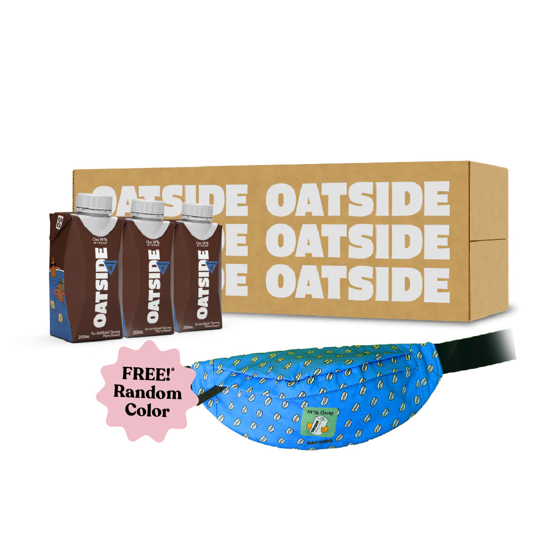 OATSIDE Chocolate (24 x 200ml)(Kemasan Tutup Botol) FREE Waist Bag