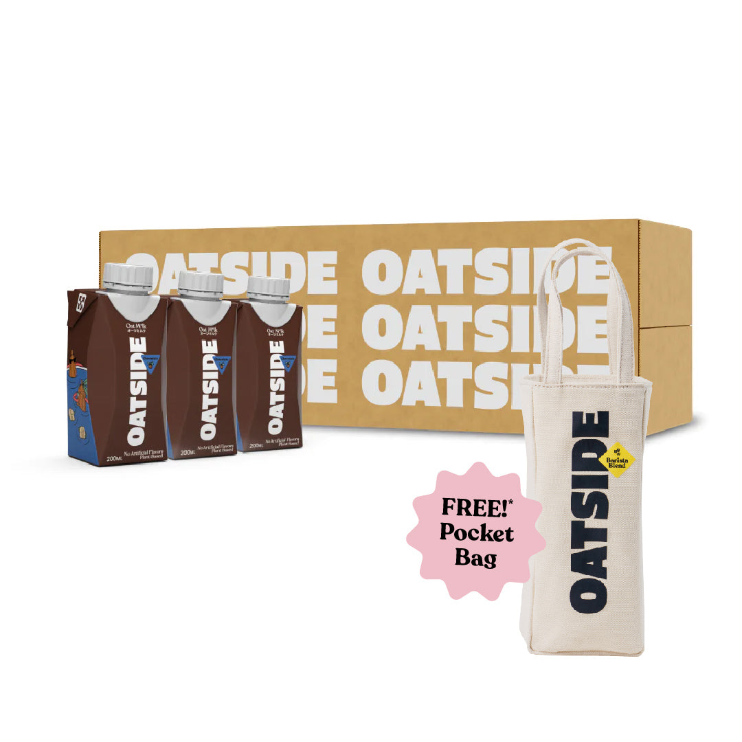 OATSIDE Chocolate (24 x 200ml)(Kemasan Tutup Botol) FREE Pocket Bag