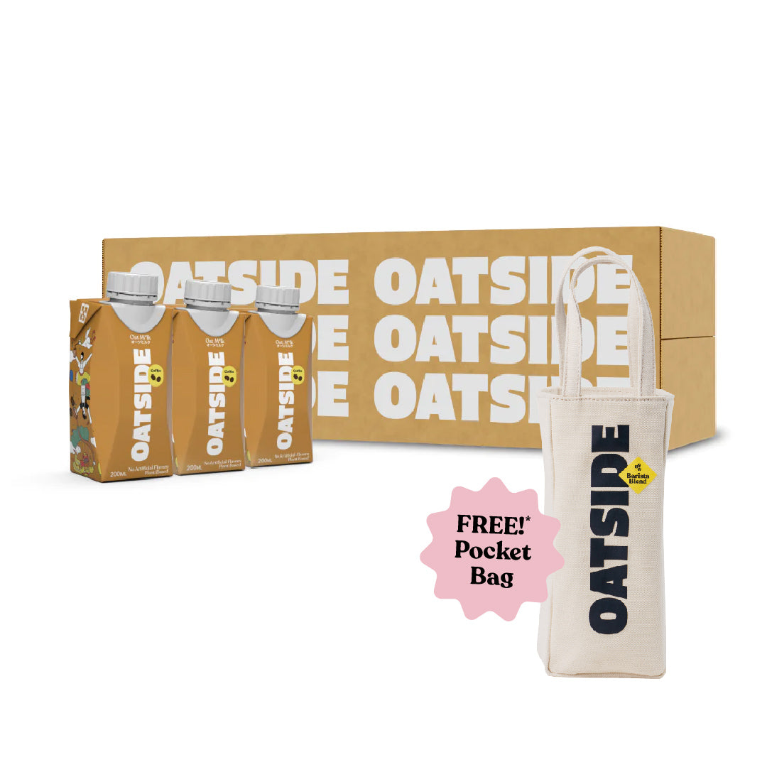 OATSIDE Coffee (24 x 200ml)(Kemasan Tutup Botol) FREE Pocket Bag