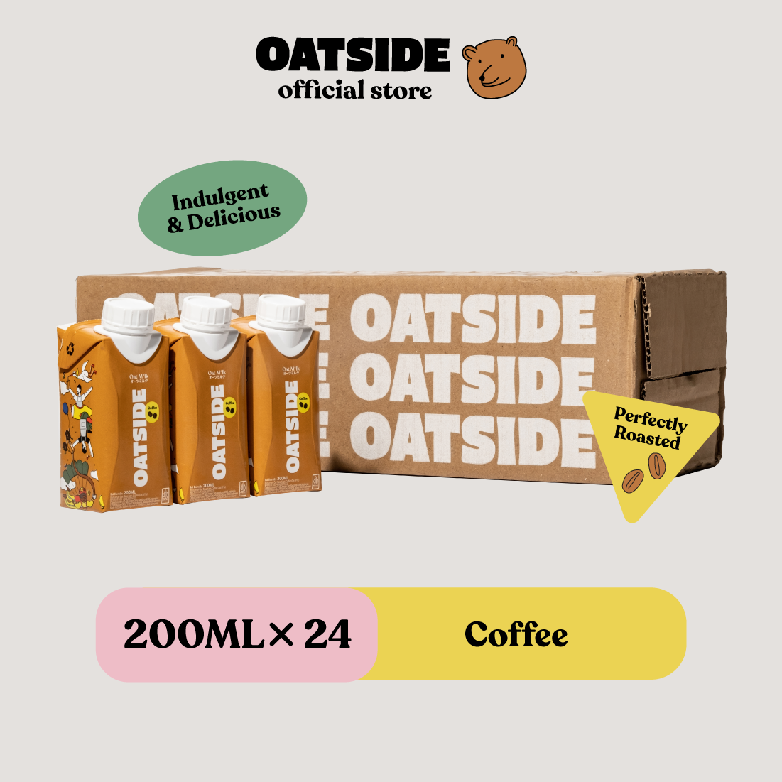 (PAY 3 GET 4) OATSIDE Coffee (4 x 24 x 200ml) (Kemasan Tutup Botol)