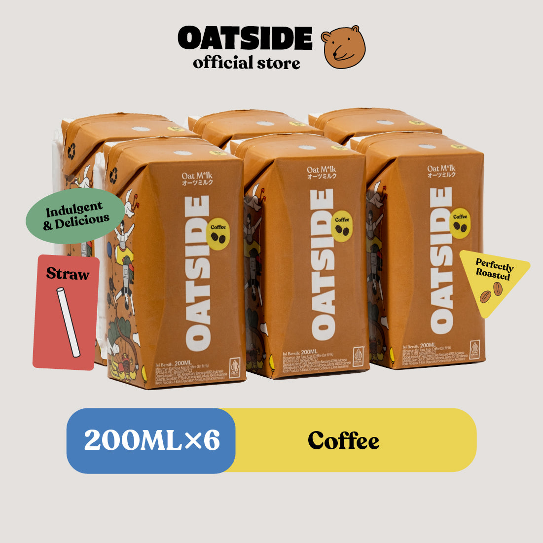 OATSIDE - Mini Oat Milk Coffee 200ml (6pcs) (Straw)