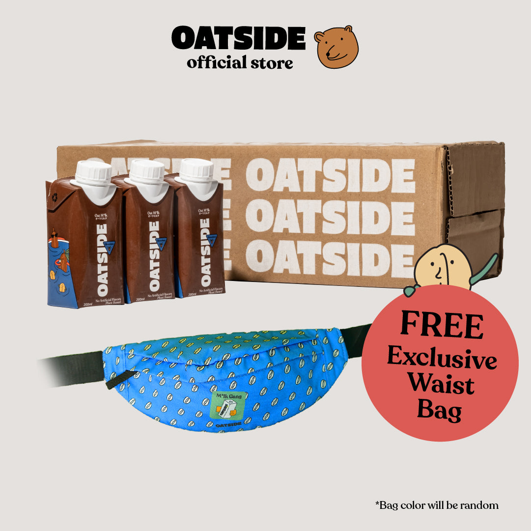 OATSIDE Chocolate (24 x 200ml)(Kemasan Tutup Botol) FREE Waist Bag