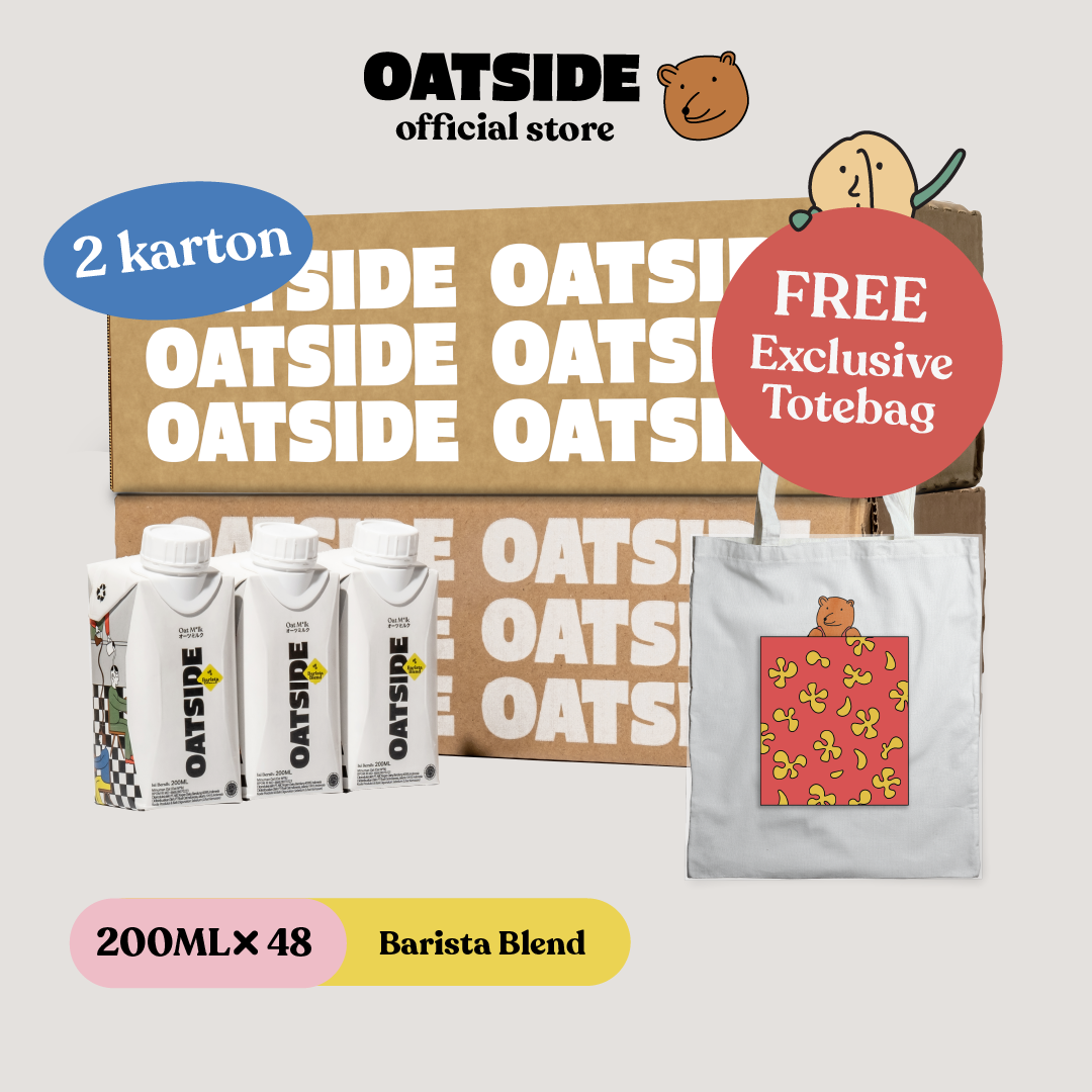 OATSIDE Barista Blend (48 x 200ml) FREE Tote Bag Bear