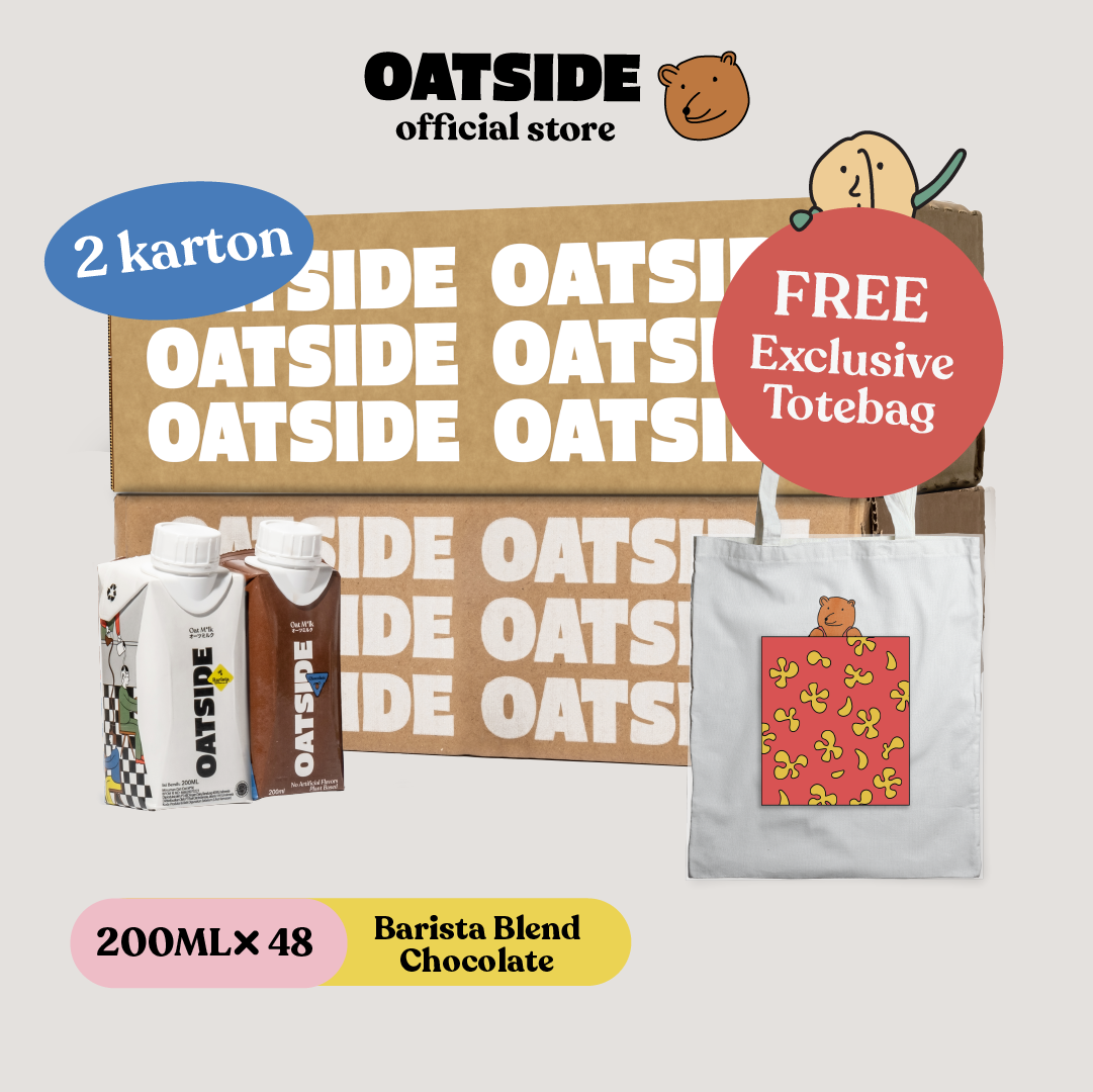 OATSIDE Barista&Choco (48 x 200ml) FREE Tote Bag Bear