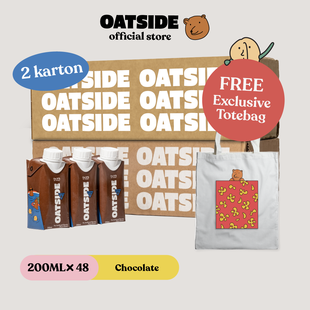 OATSIDE Chocolate (48 x 200ml) FREE Tote Bag Bear