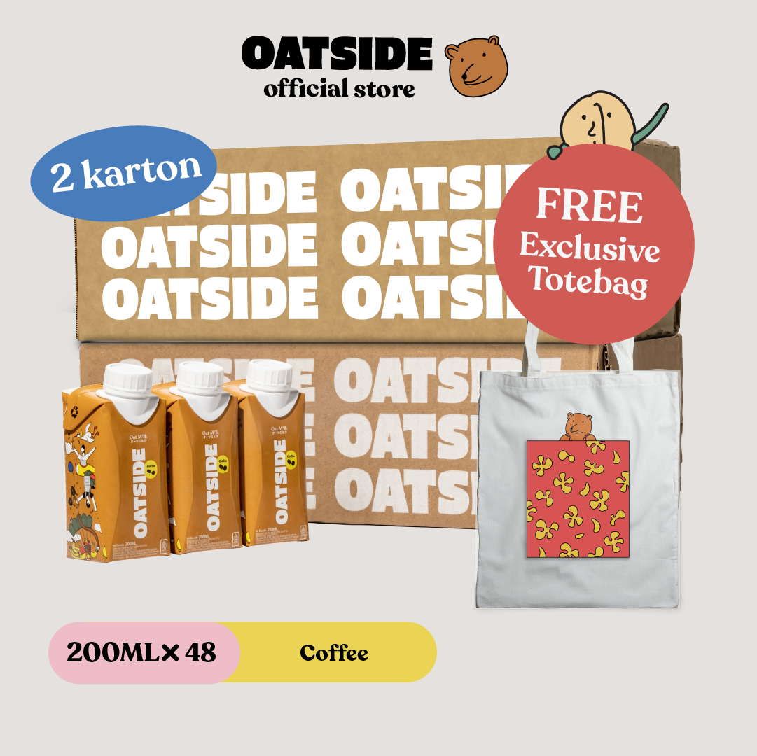 OATSIDE Coffee (48 x 200ml) FREE Tote Bag Bear